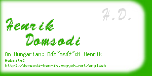 henrik domsodi business card